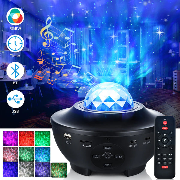 360° Black Starry Night Projector