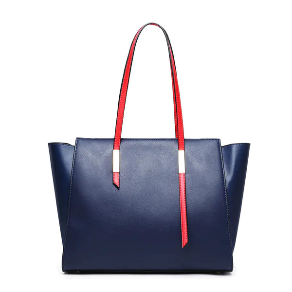 Spacious One-Shoulder Leather Tote